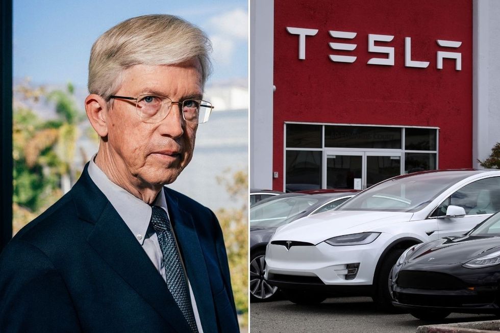 Dan O'Dowd and a Tesla dealership