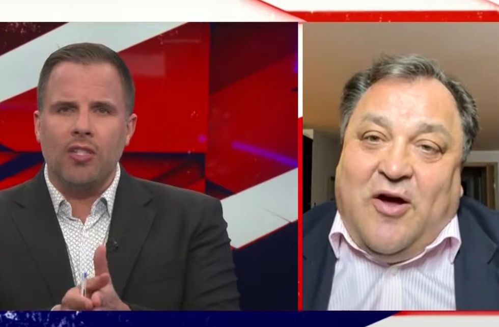 Dan Wootton speaking to royal author Robert Jobson