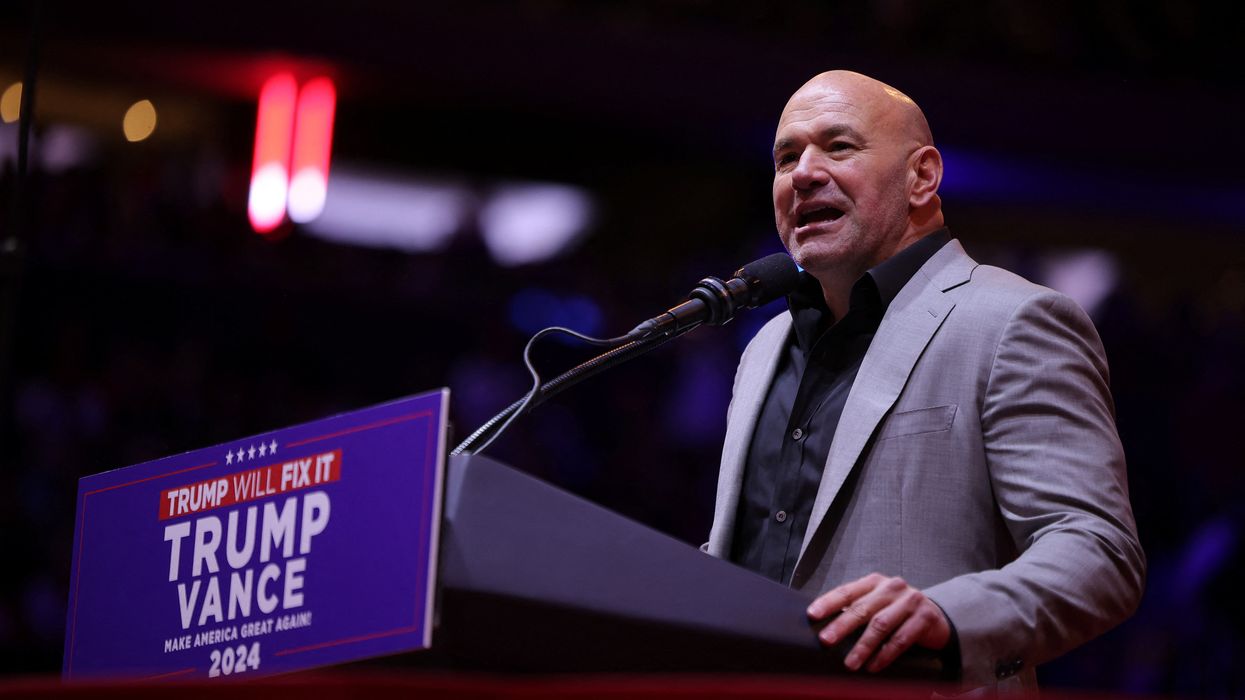 Dana White was on stage for Donald Trump's victory speech