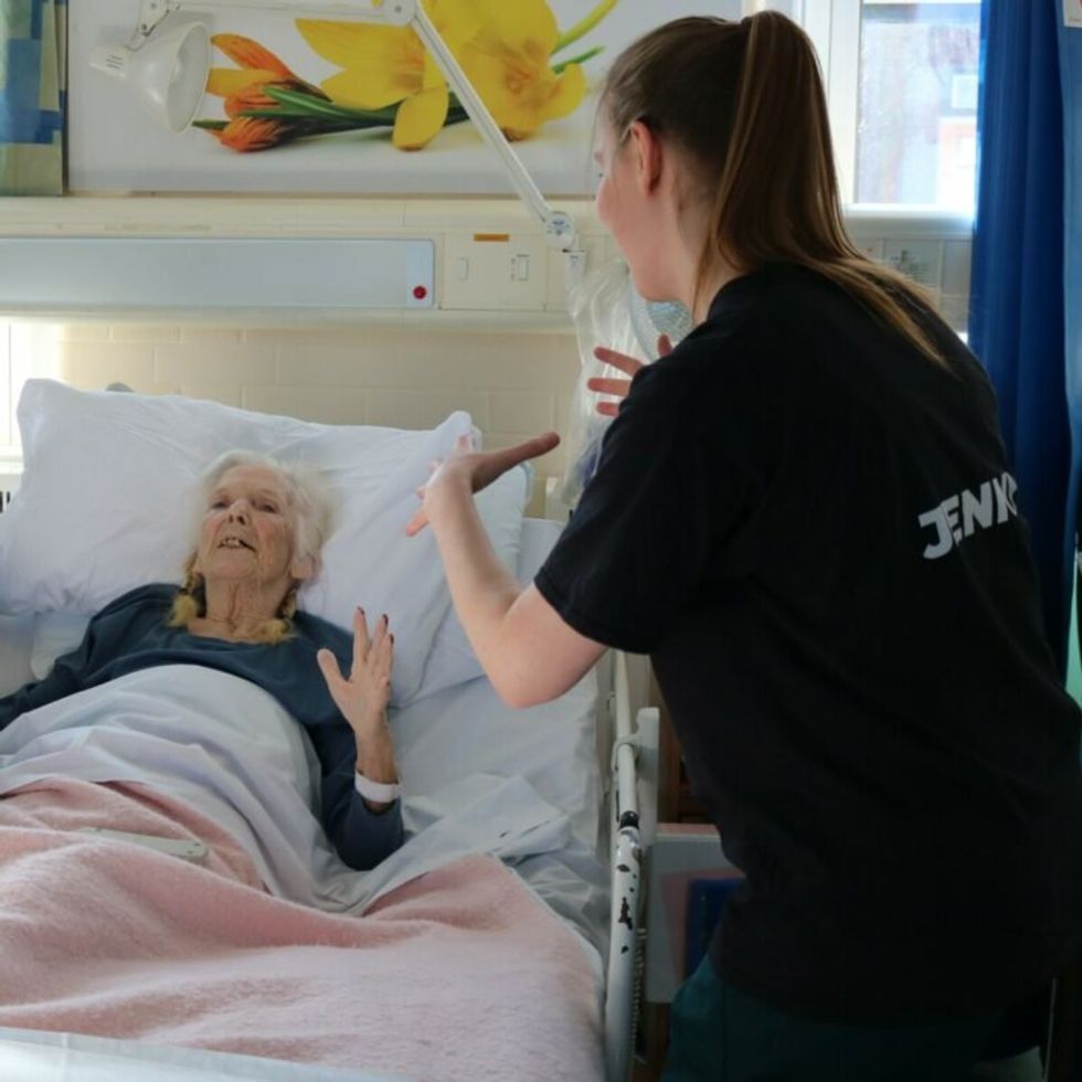 Dance session with a patient