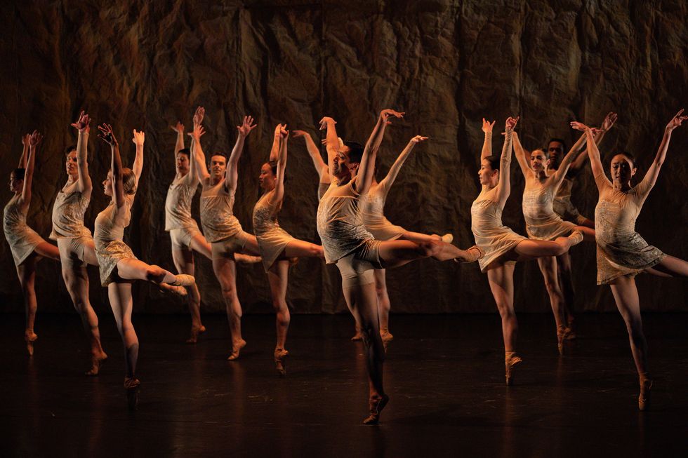 Dancers perform 'Imminent' during a dress rehearsal of 'Curated by Carlos', a new Birmingham Royal Ballet production at Birmingham Repertory Theatre, which opens on June 10. Picture date: Wednesday June 9, 2021.