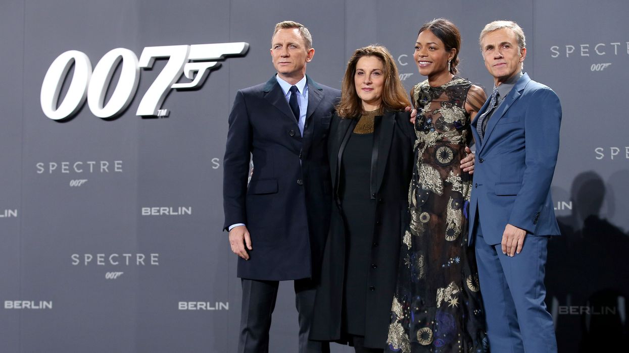 Daniel Craig, producer Barbara Broccoli, actress Naomie Harris and actor Christoph Waltz