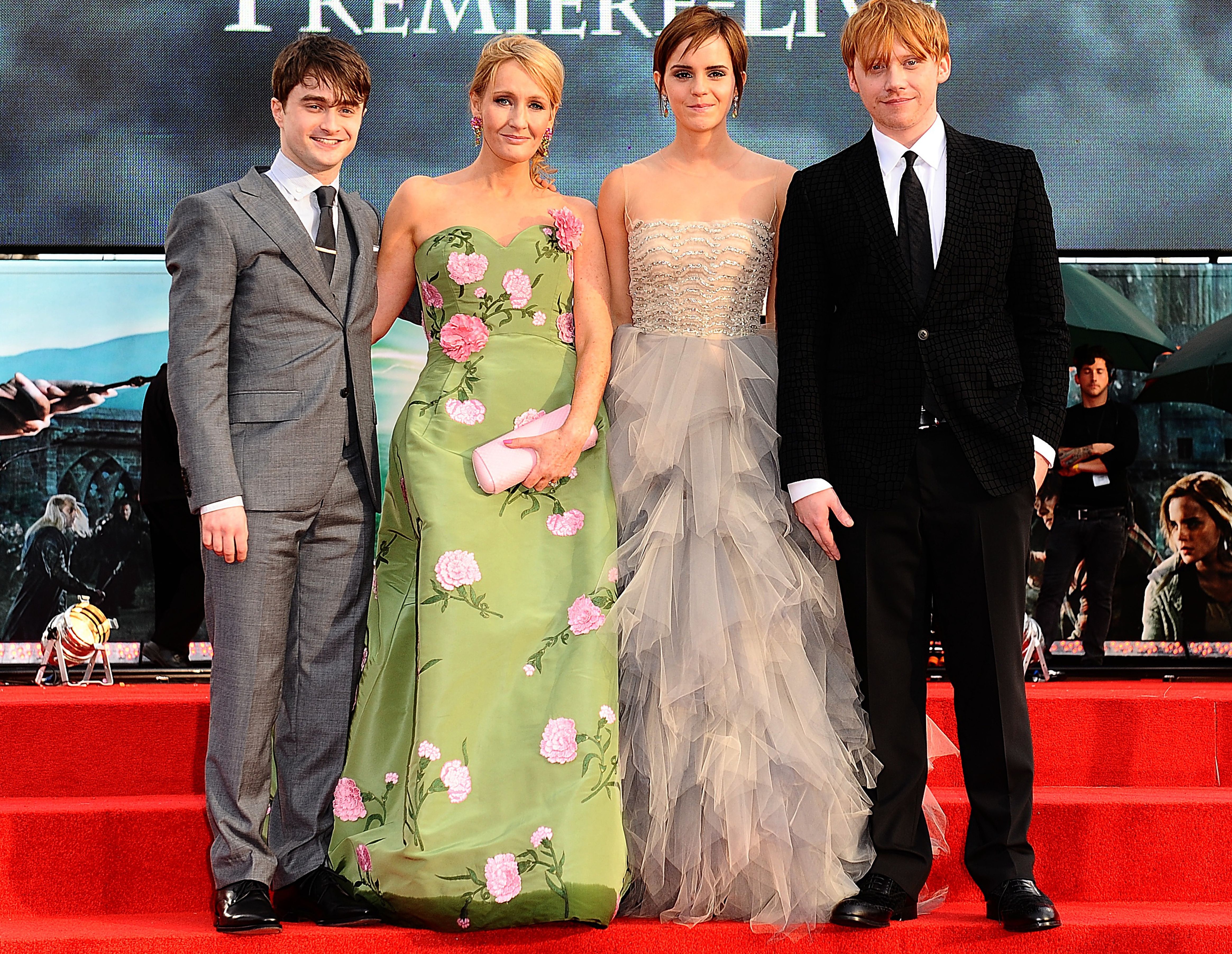 Daniel Radcliffe with JK Rowling