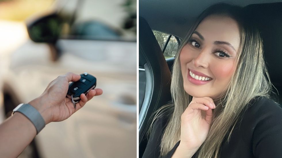 Daniela and car keys in pictures