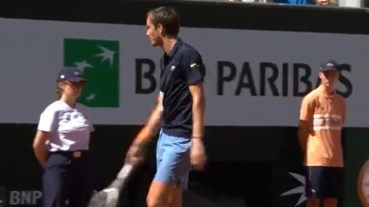 Daniil Medvedev became embroiled in a heated on-court exchange with his wife as the former world No 1 crashed out of the French Open in dramatic fashion on Tuesday