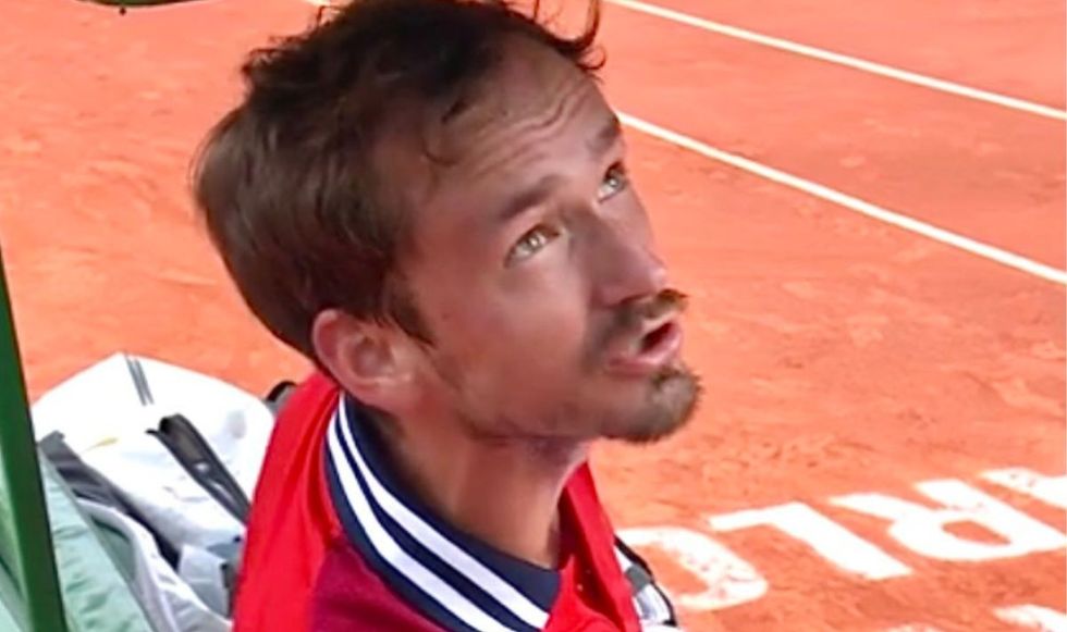 Daniil Medvedev vented his fury at the umpire