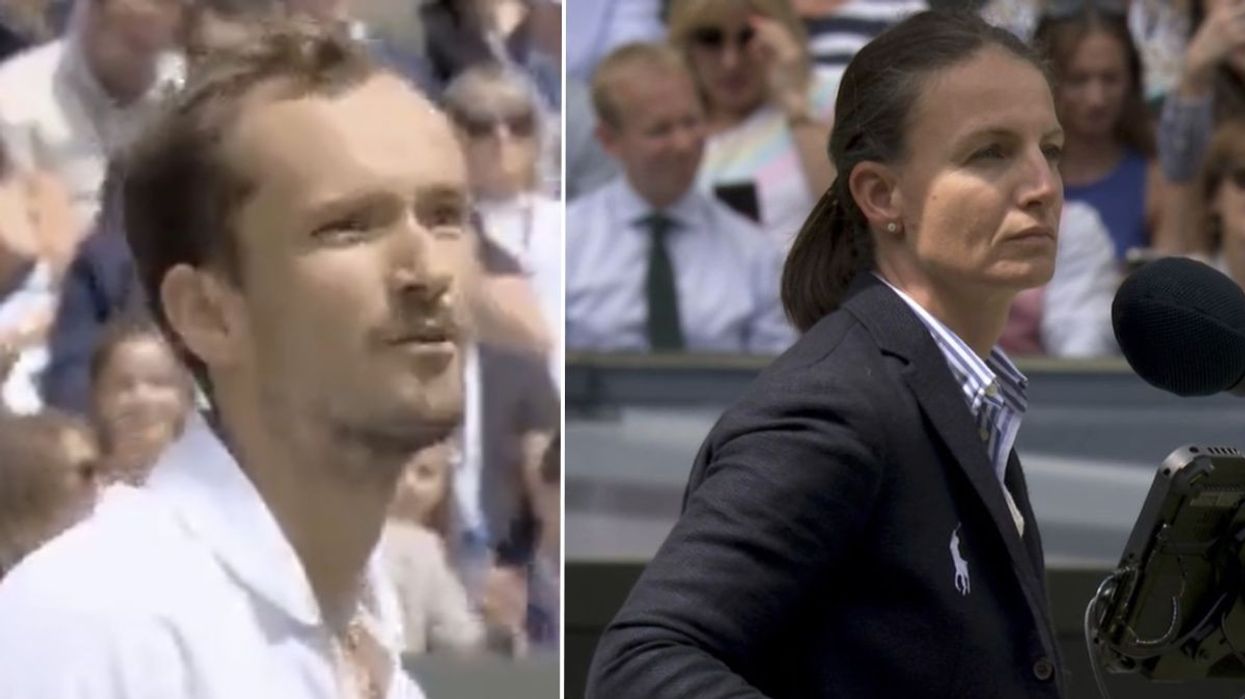 Daniil Medvedev was furious with umpire Eva Asderaki-Moore