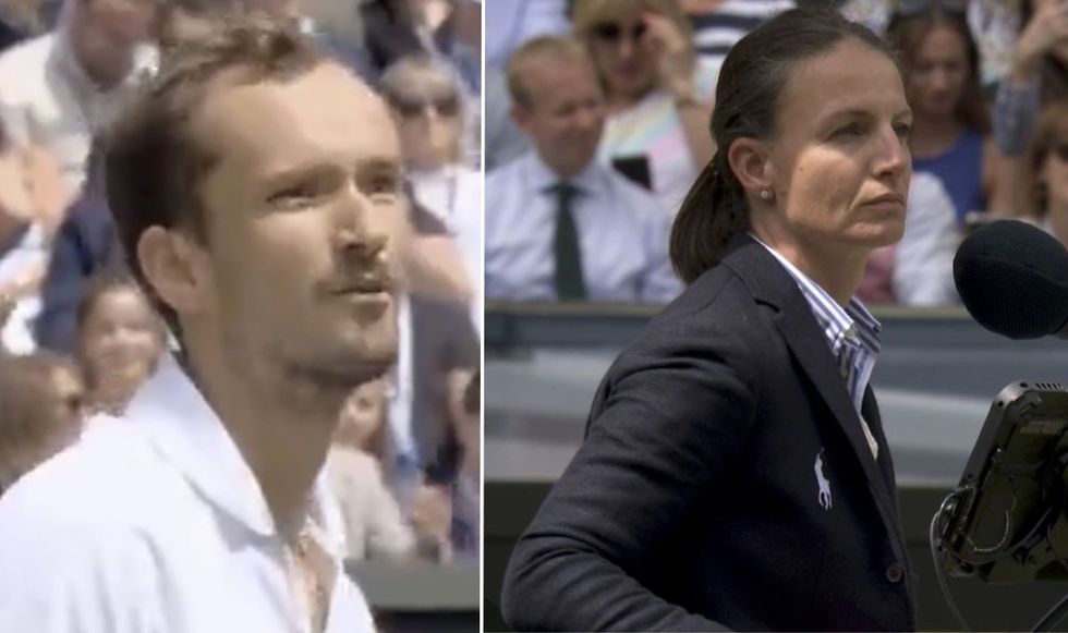 Daniil Medvedev was furious with umpire Eva Asderaki-Moore