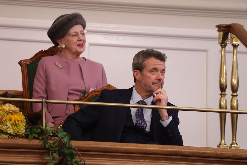 Danish King Frederik X and his mother, Queen Margrethe