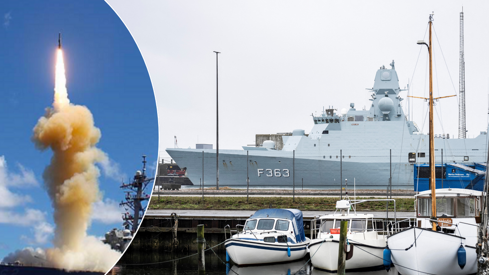 Danish naval frigate HDMS Niels Juel and Nato missile