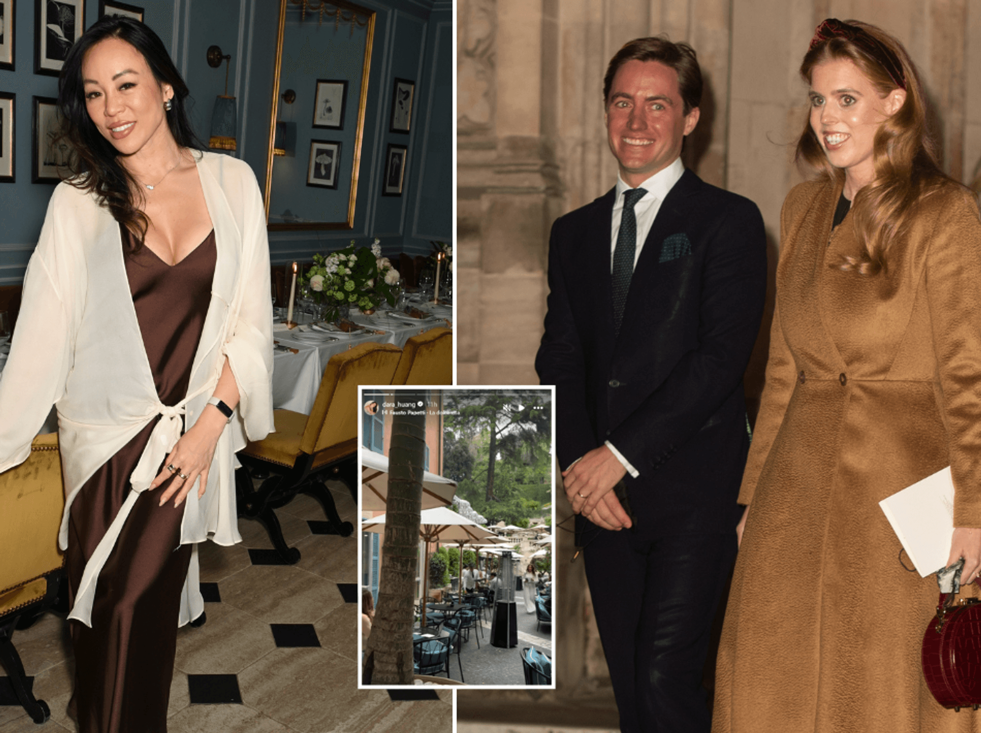 Dara Huang, Edoardo Mapelli Mozzi and Princess Beatrice