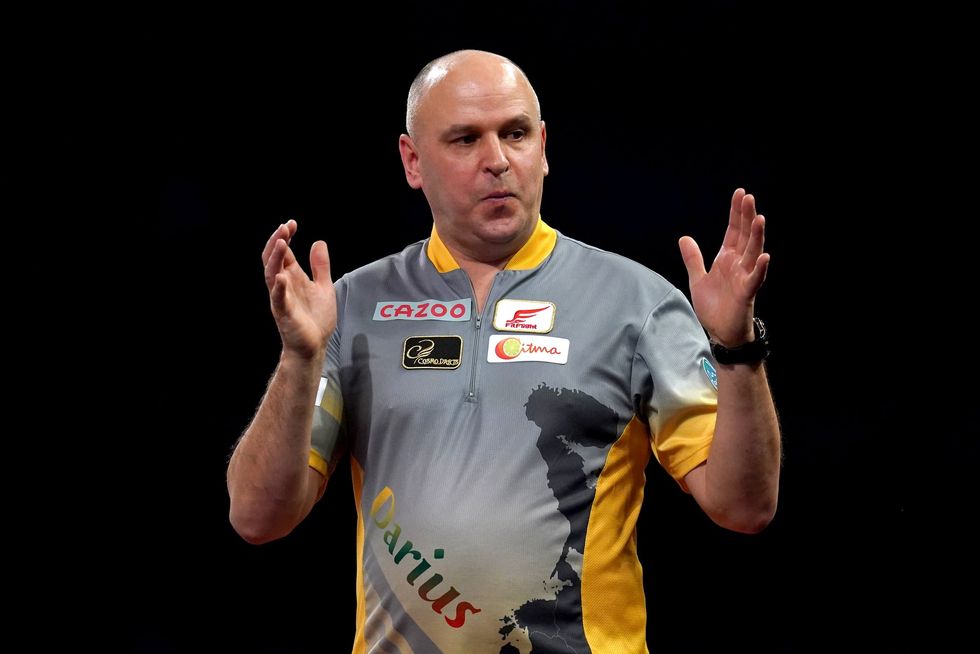 Darius Labanauskas takes on Luke Littler with the whole of Lithuania supporting him