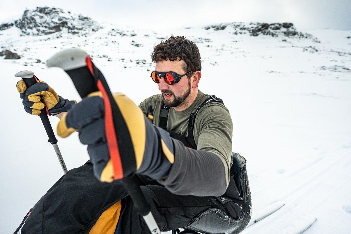 Darren Edwards is aiming to break the sit-ski world record to the South Pole