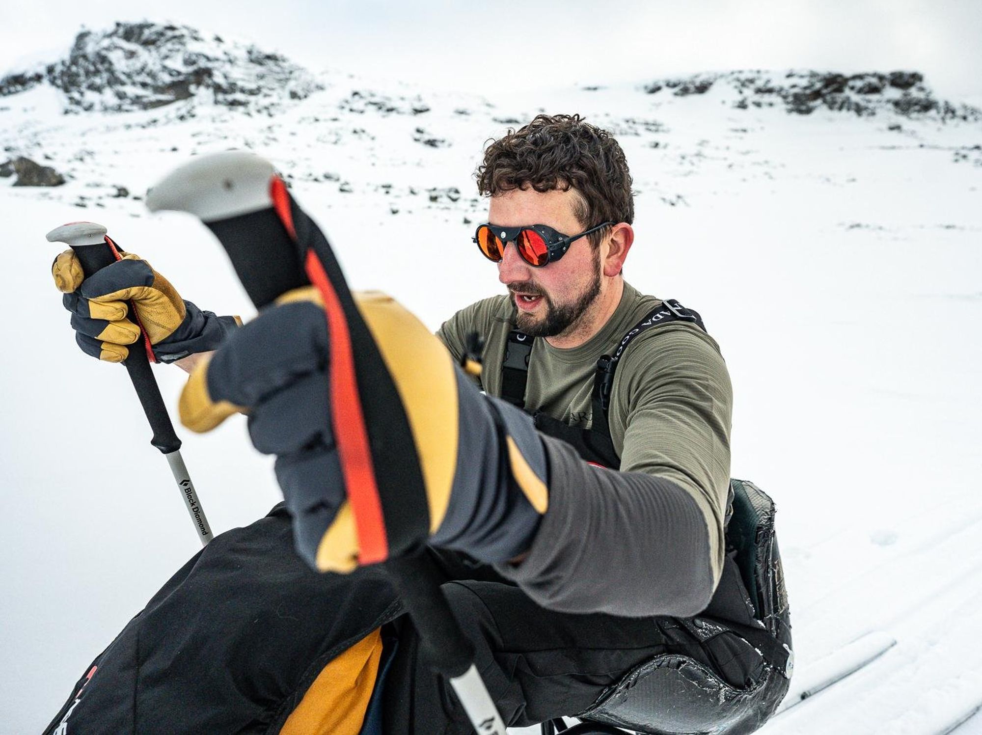 Darren Edwards is aiming to break the sit-ski world record to the South Pole