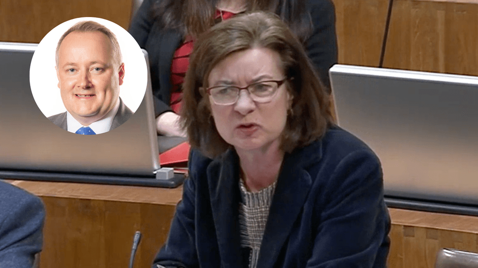 Darren Millar (left), Eluned Morgan (right)