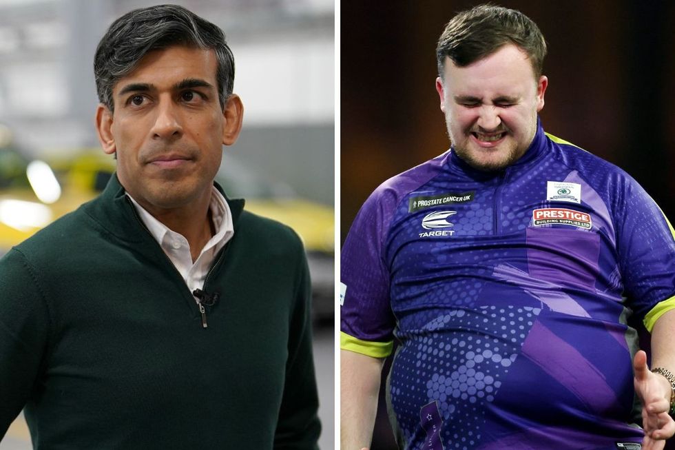 Darts Rishi Sunak Luke Littler