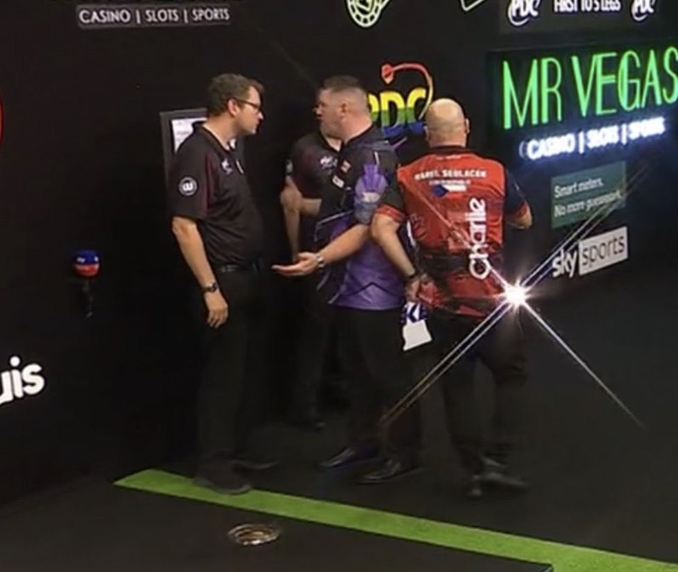 Daryl Gurney confronted Kirk Bevins after the defeat