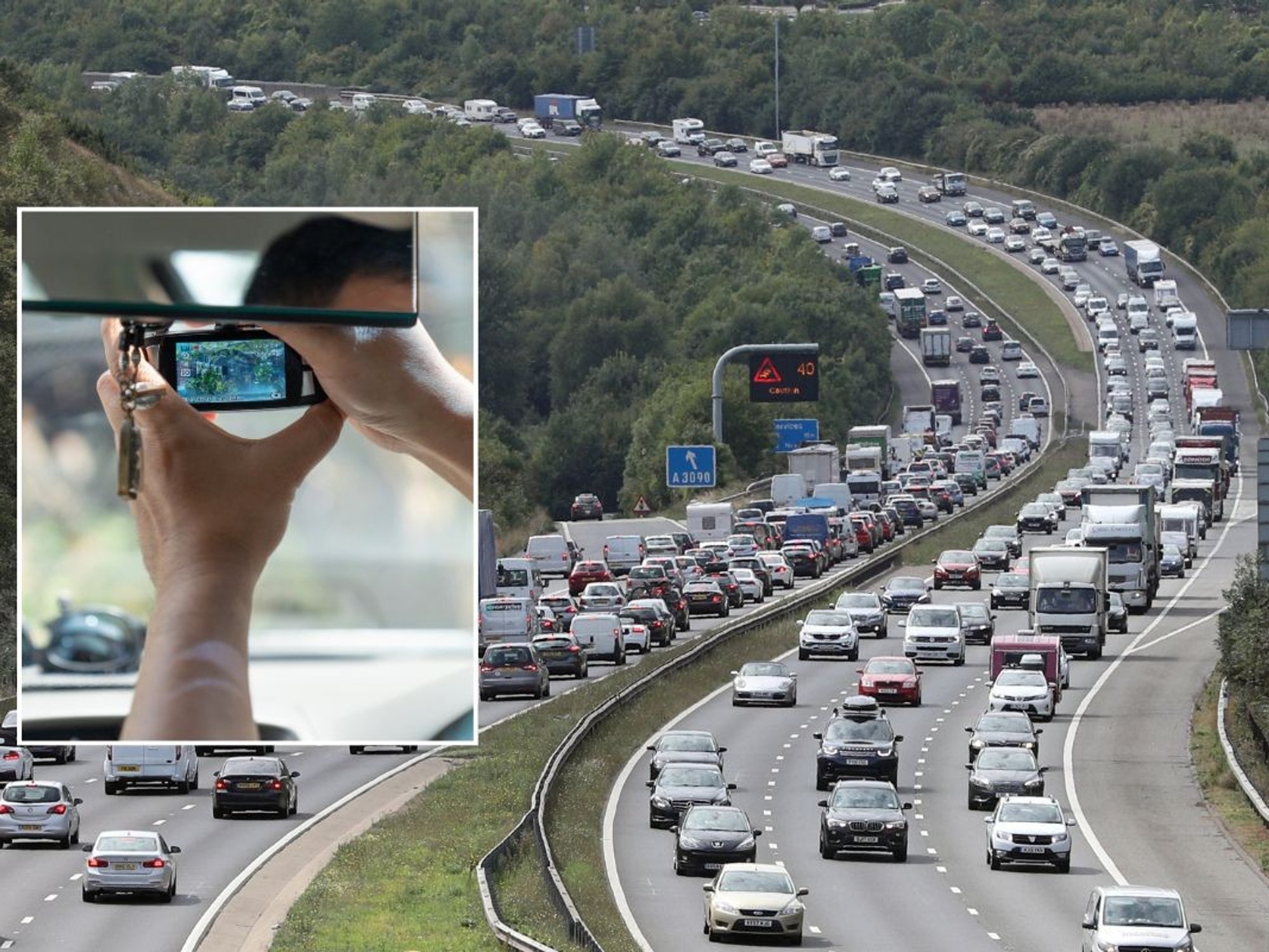 Dashcam and a busy motorway