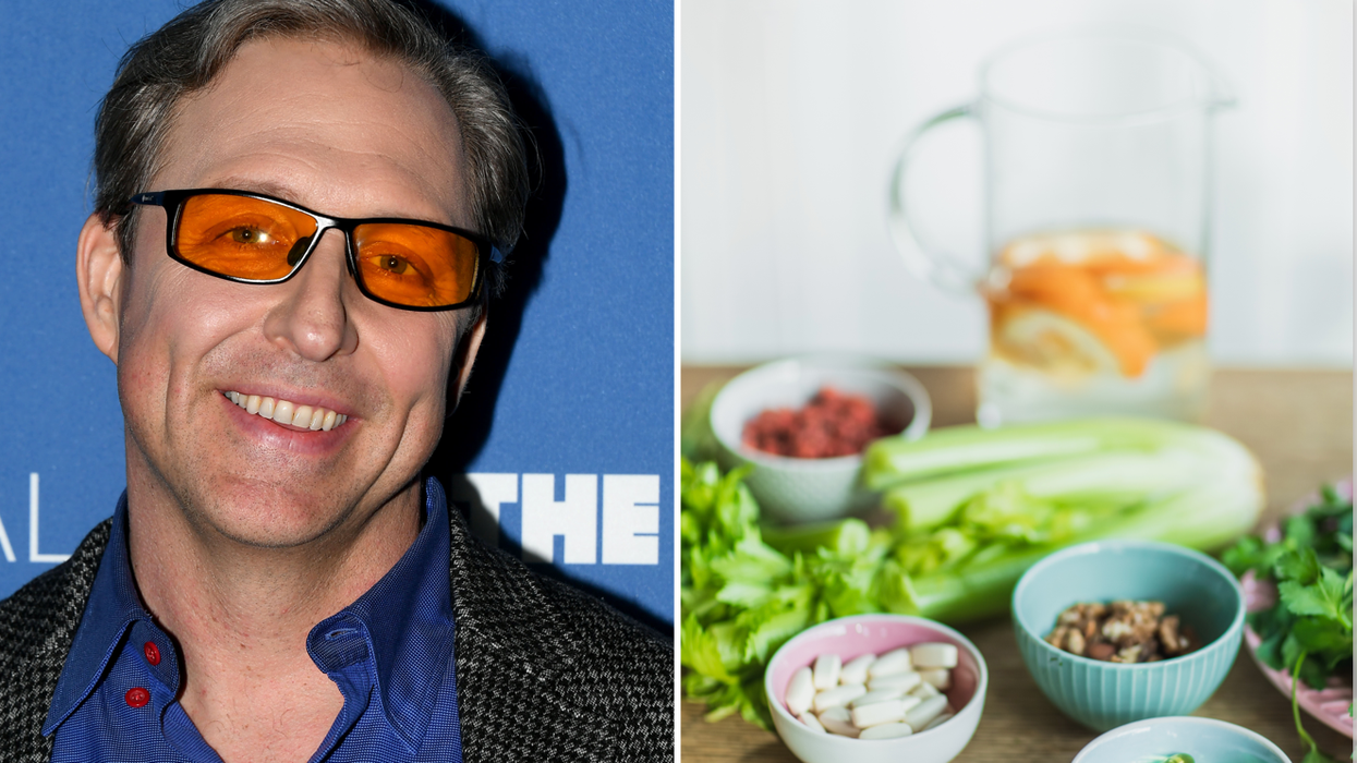 Dave Asprey (left), supplements (right)