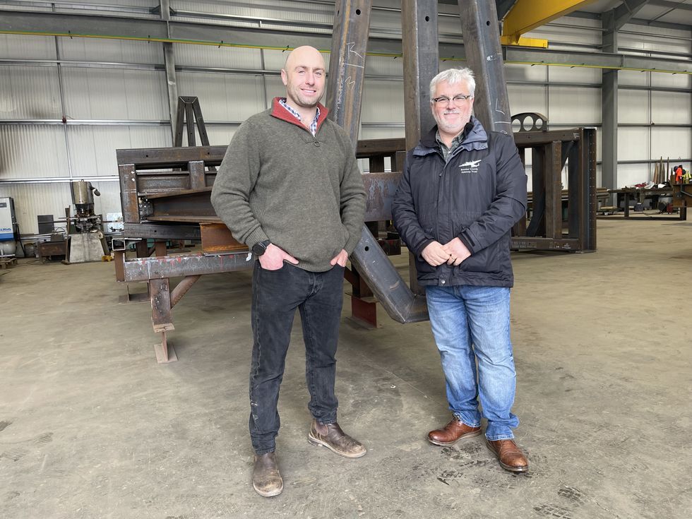 Dave Starling of Tmmins Engineering and Ken Sadler of Bomber County Gateway Trust