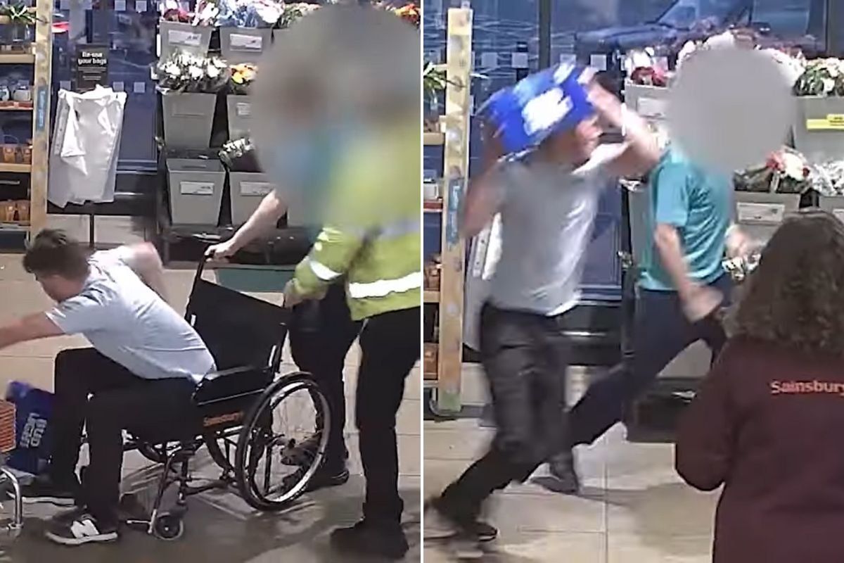 Davey Brown assualted Sainsbury's security aftter his attempt to steal beer while posing as someone in a wheelchair was rumbled