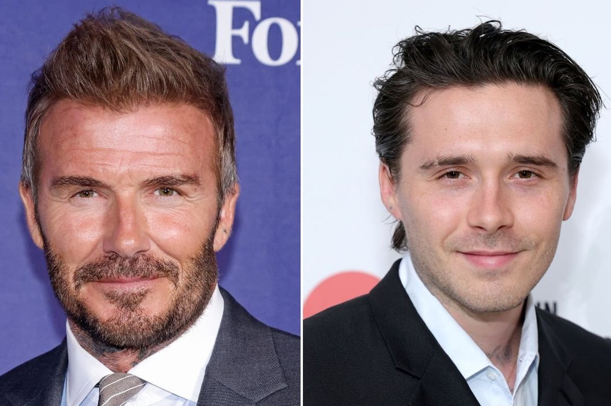 David Beckham and Brooklyn Beckham