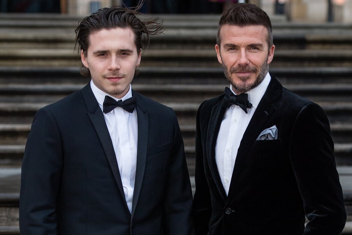 David Beckham and Brooklyn Beckham