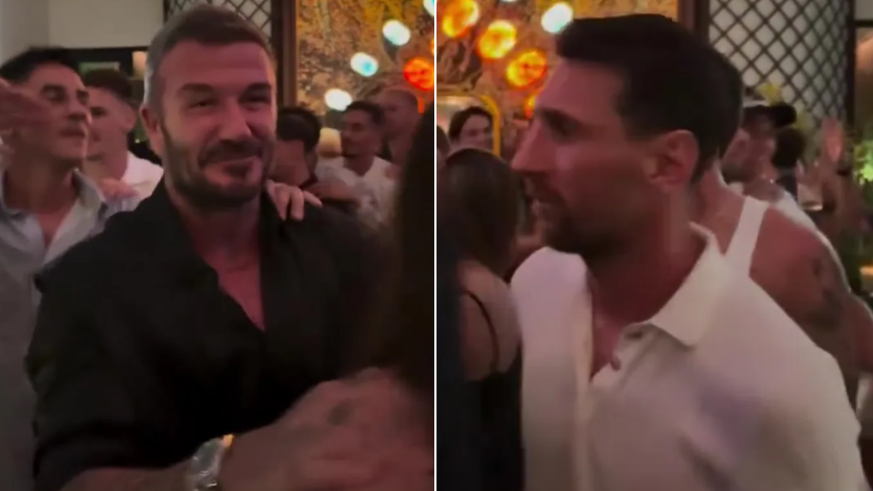 David Beckham and Lionel Messi's MLS celebrations