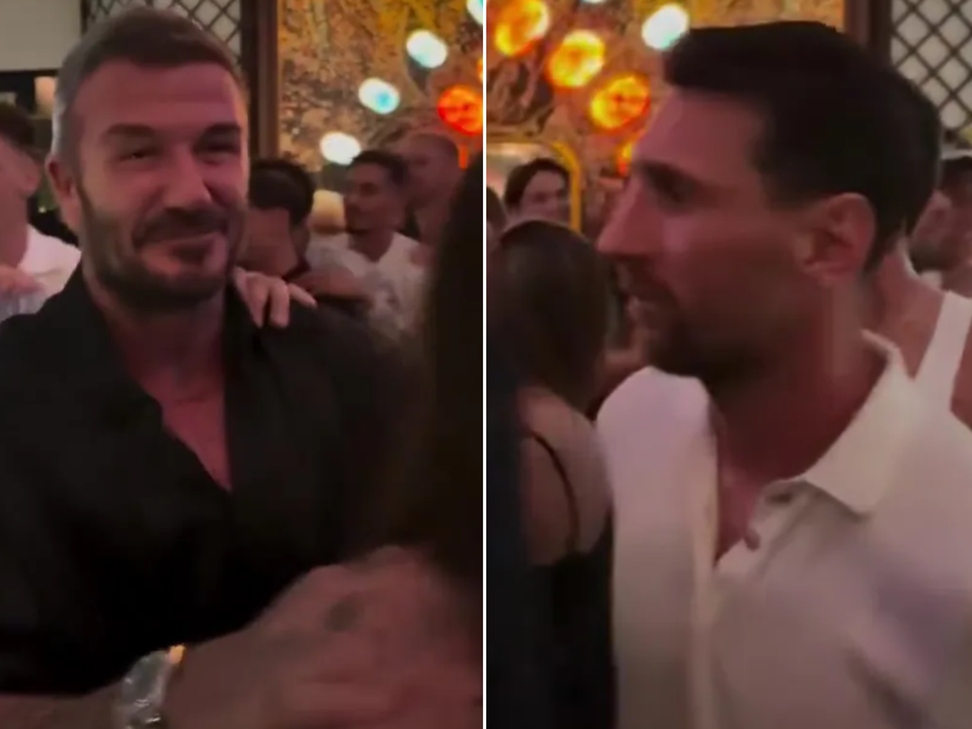 David Beckham and Lionel Messi's MLS celebrations