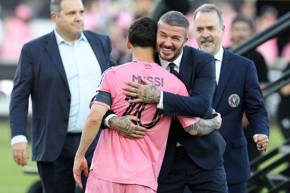 David Beckham and Lionel Messi
