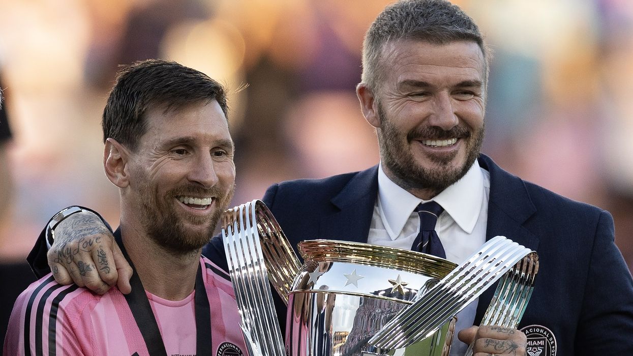 David Beckham and Lionel Messi