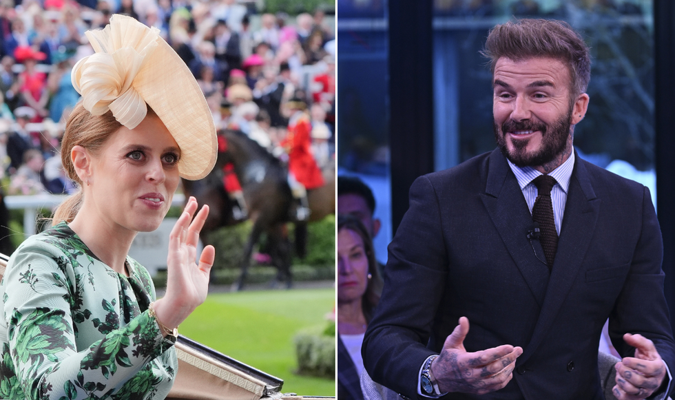 David Beckham and Princess Beatrice