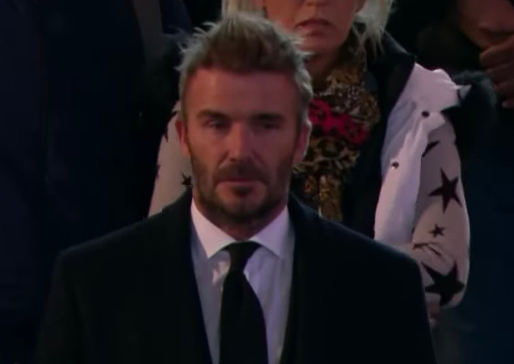 David Beckham has seen Queen Elizabeth II at Westminster Hall
