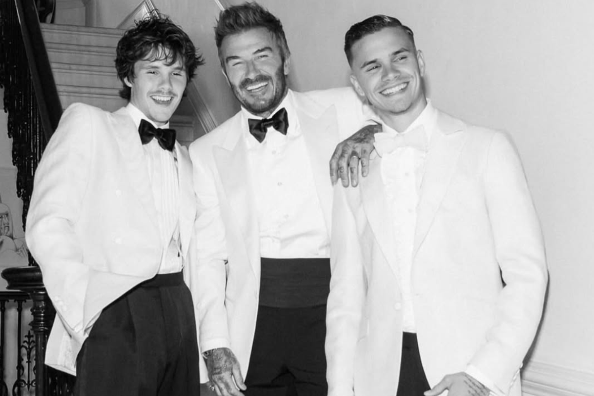 David Beckham, Romeo Beckham and Cruz Beckham
