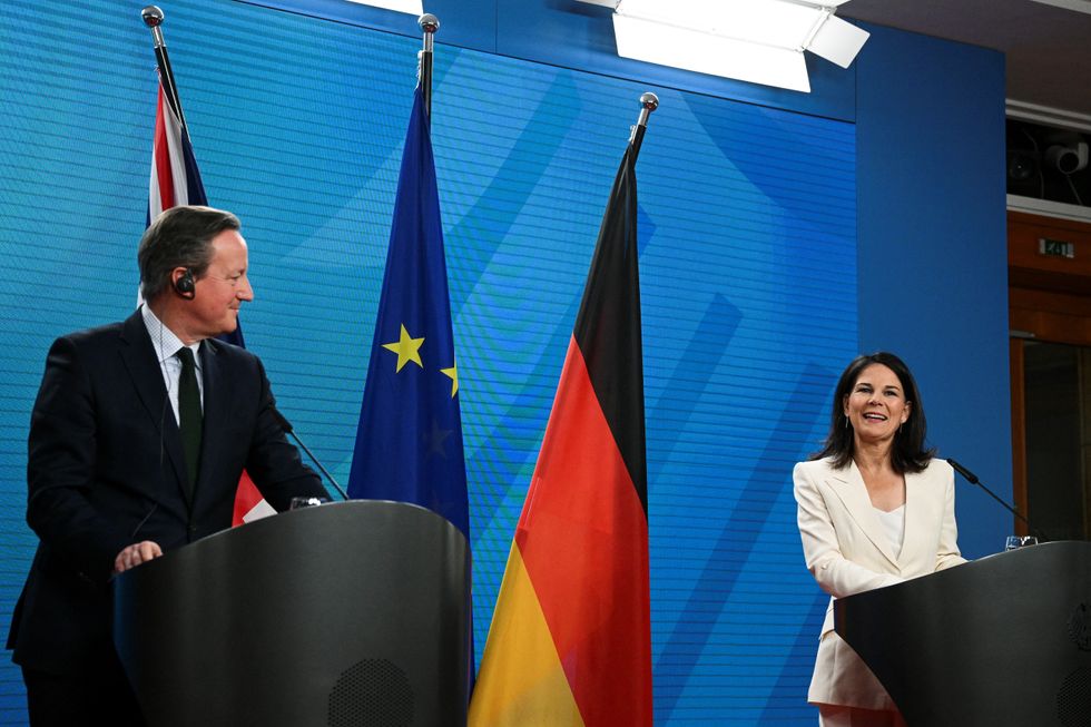 David Cameron and Annalena Baerbock