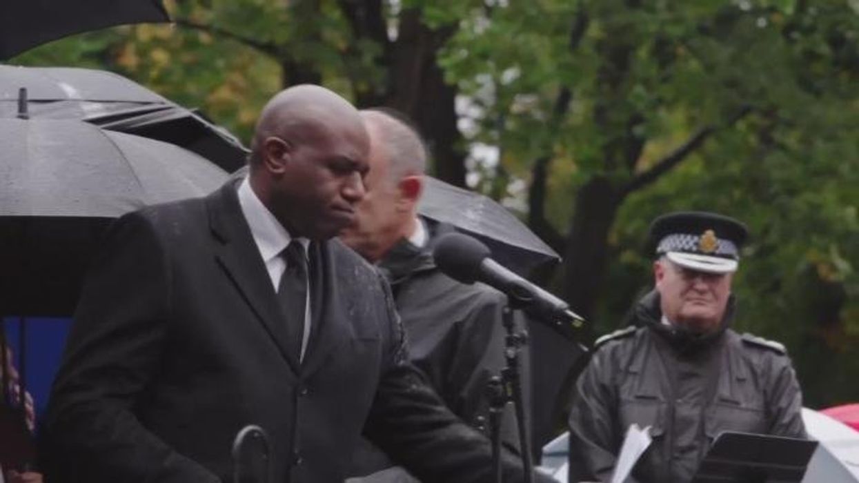 Manchester locals shout 'shame on you' at David Lammy as he issues tribute at synagogue terror attack vigil