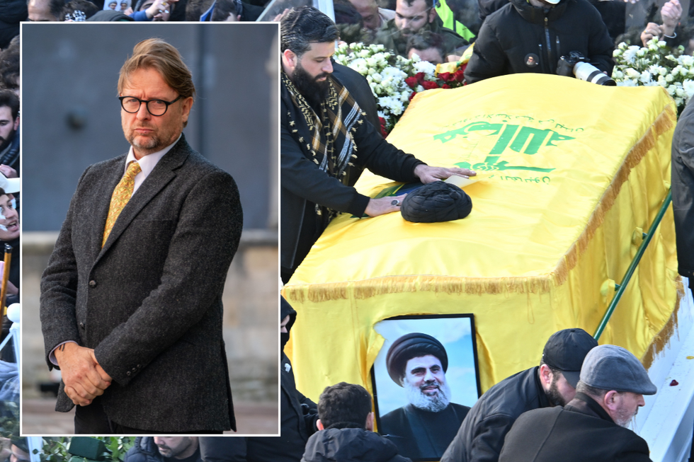 David Miller; funeral of Hezbollah leaders Hassan Nasrallah (died on September 27, 2024) and Hashem Safiuddin (died on October 3, 2024)