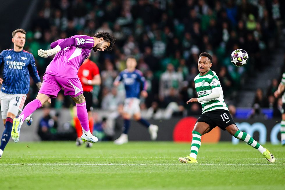 David Raya produced some stunning saves to keep Sporting Lisbon at bay in Arsenal's Champions League win