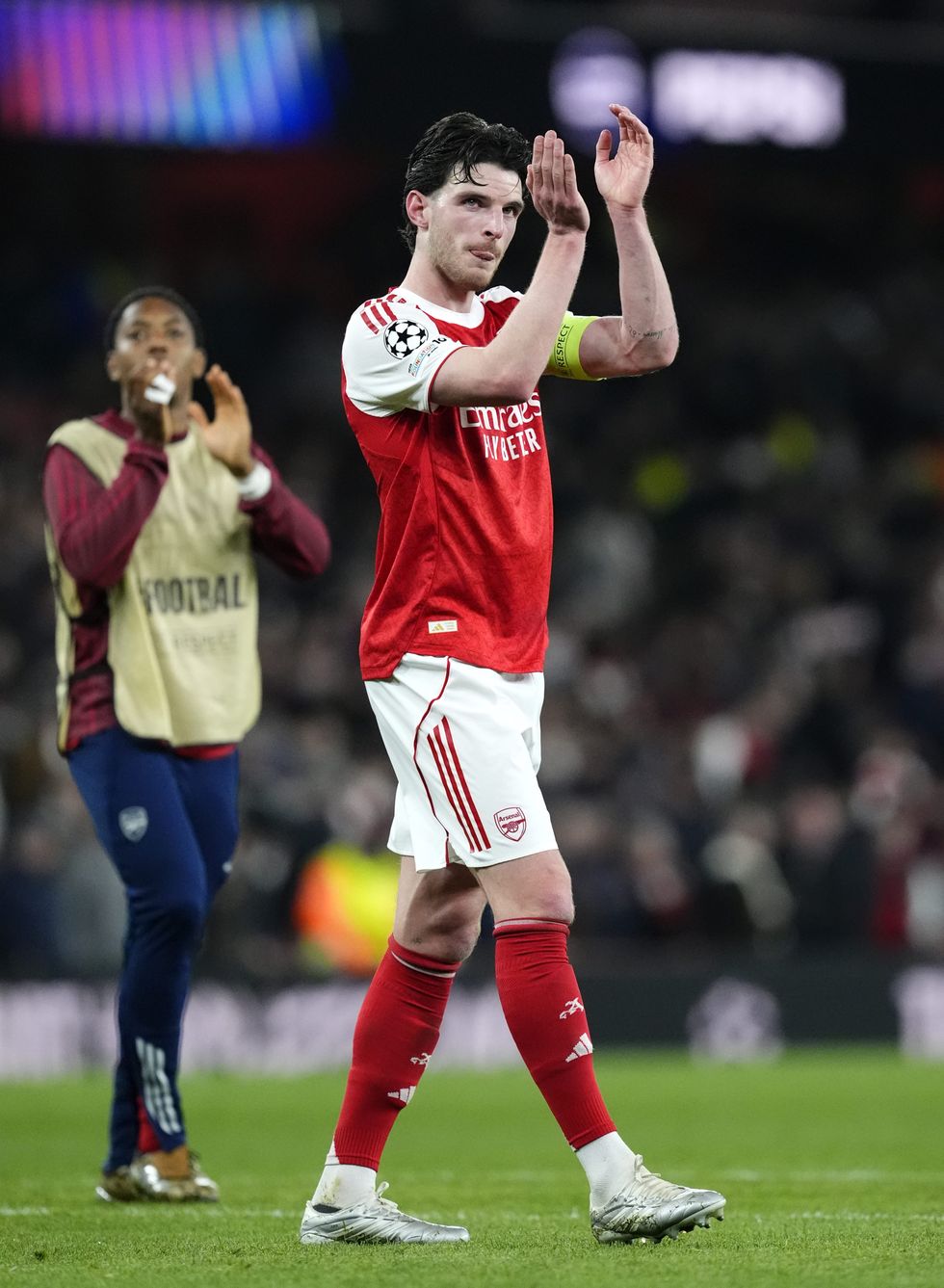 Declan Rice applauded the Arsenal crowd after their win over Sporting