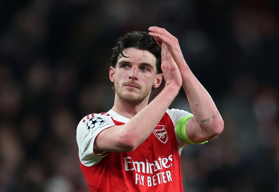 Declan Rice has revved up his Arsenal teammates ahead of the Man City match