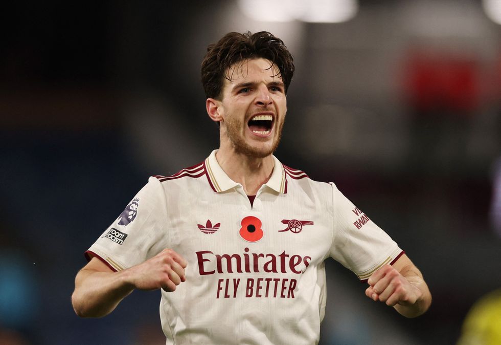 Declan Rice scored Arsenal's second goal to make sure of all three points