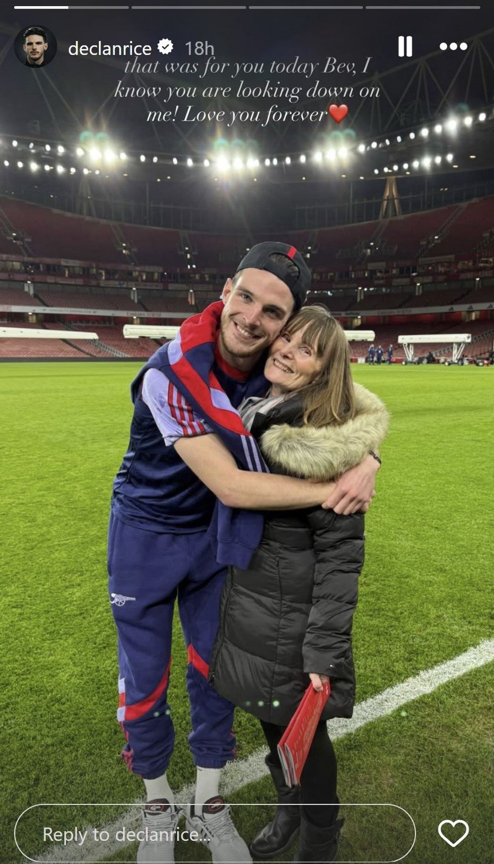 Declan Rice took to social media to reveal a touching tribute to his auntie