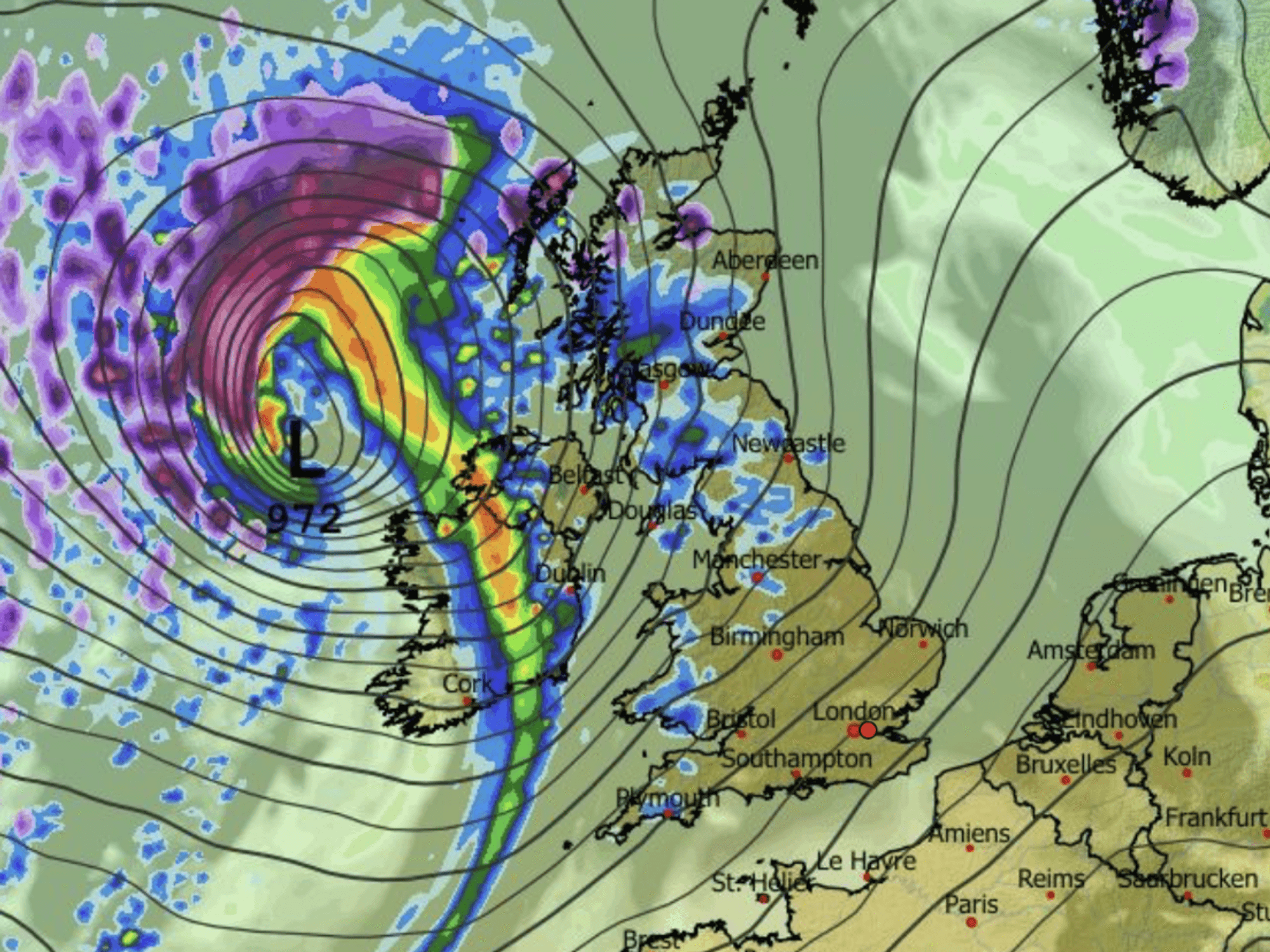 Deep low comes through on Saturday