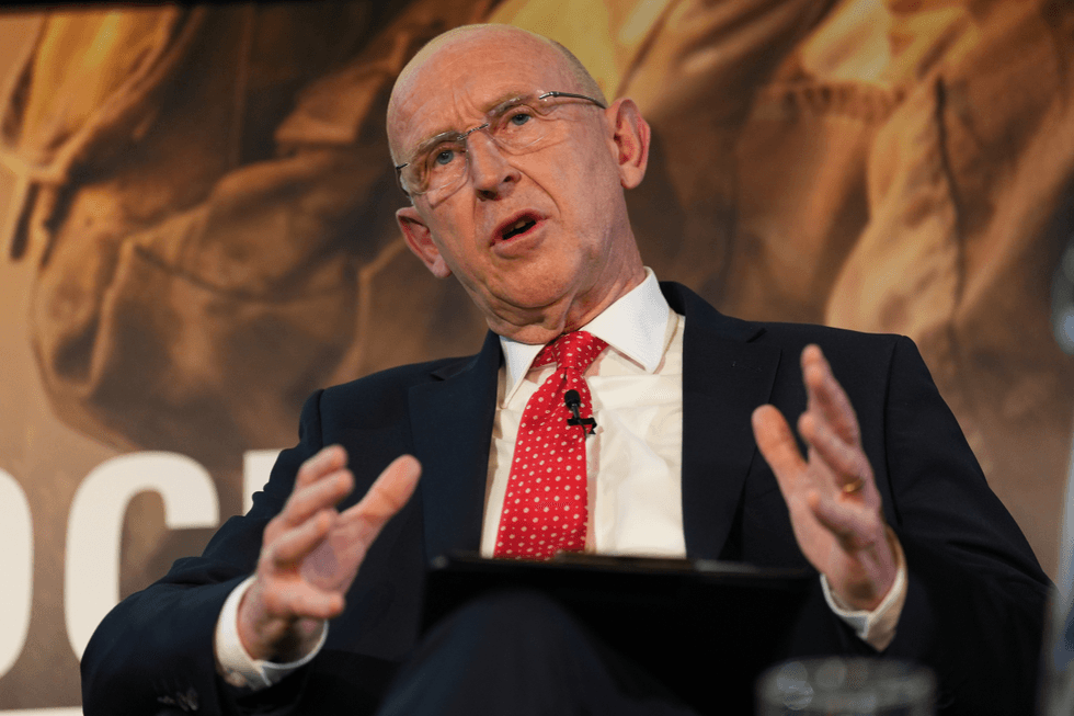 Defence secretary John Healey speaking earlier today\u200b