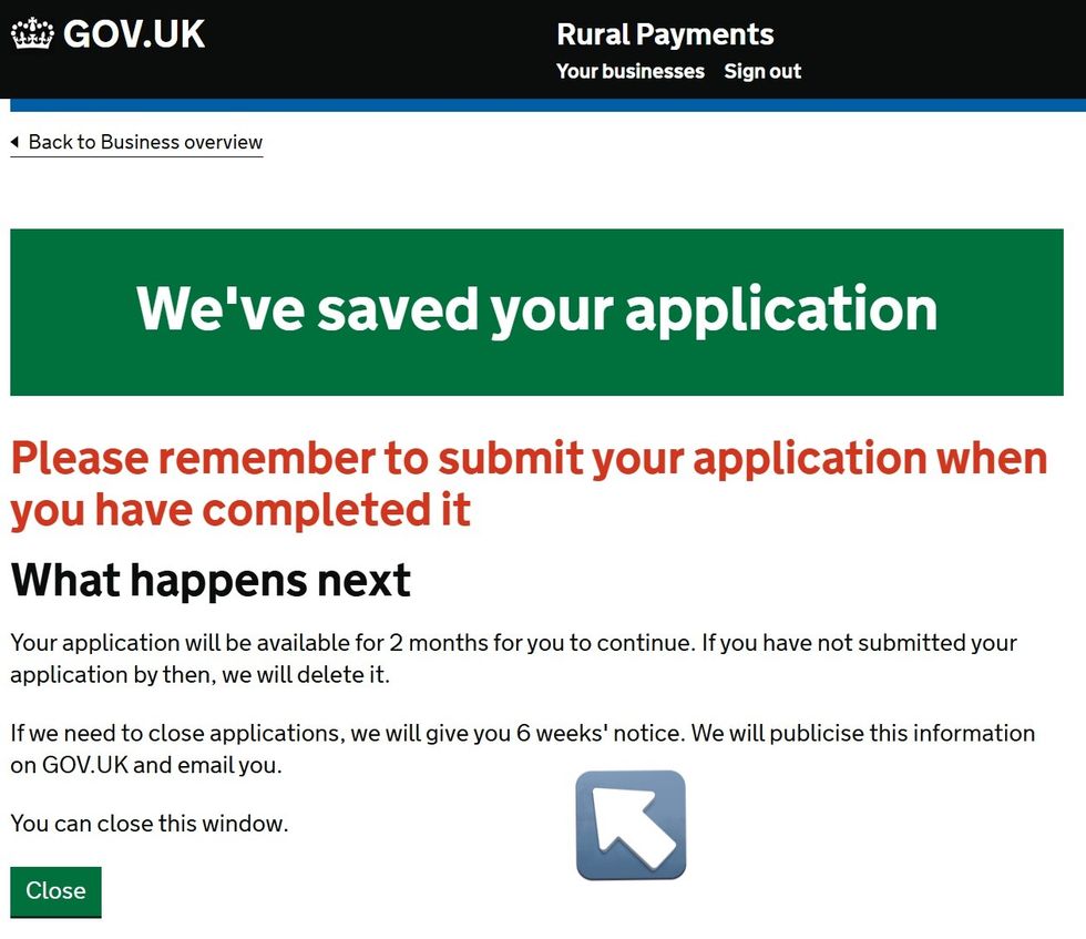 Defra gave thirty minutes warning of the suspension, despite telling farmers this on their website
