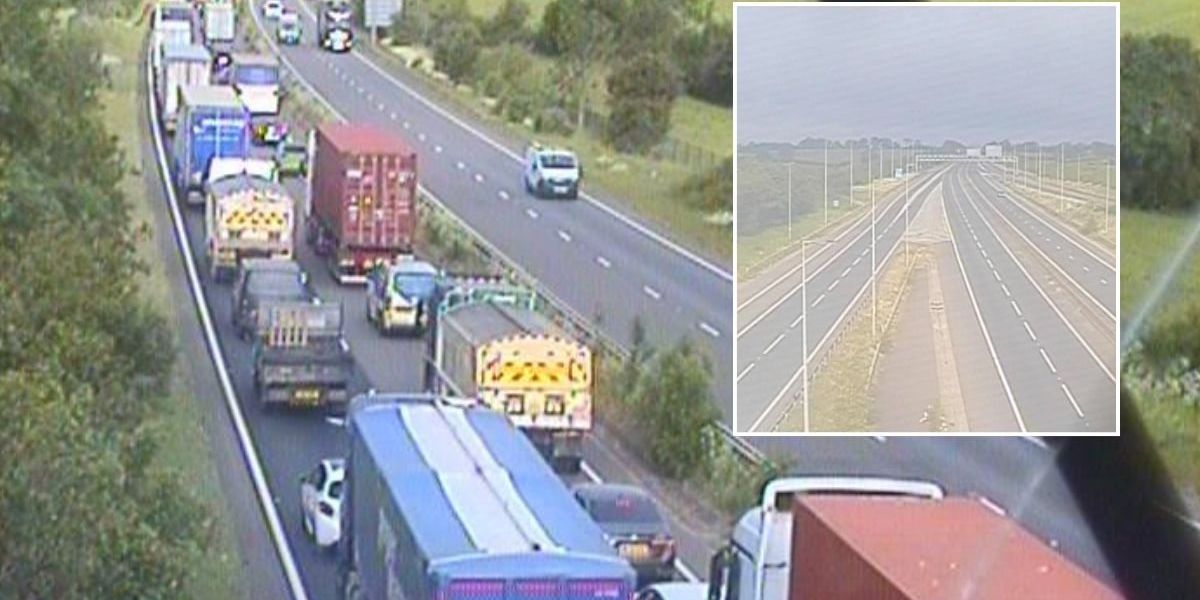 Drivers face road chaos after huge lorry crash with ‘no estimated time for re-opening’ Drivers face road chaos after huge lorry crash with ‘no estimated time for re-opening’