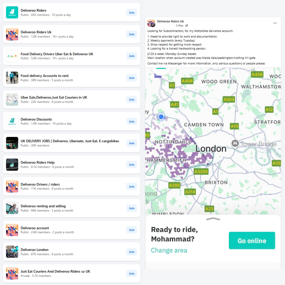 Deliveroo accounts for sale