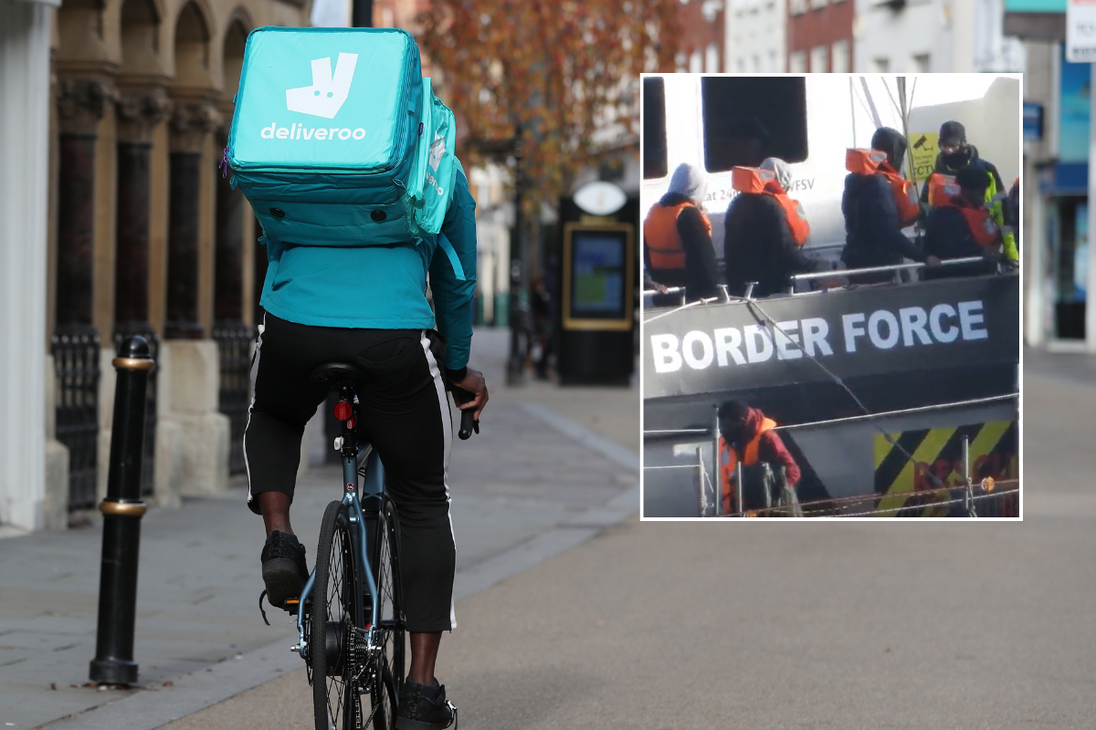 Deliveroo is one of the firms favoured by asylum seekers (file pic)