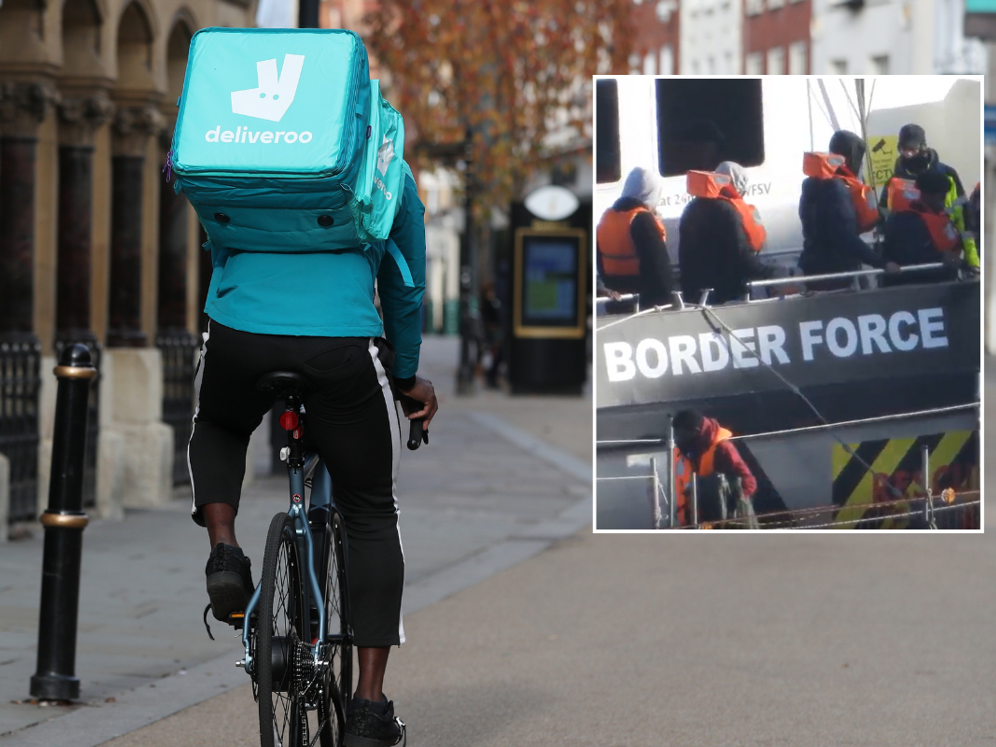Deliveroo is one of the firms favoured by asylum seekers (file pic)