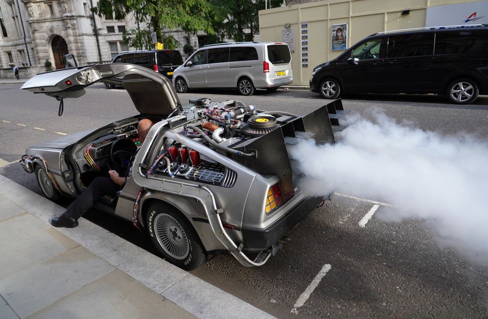 DeLorean parked in London